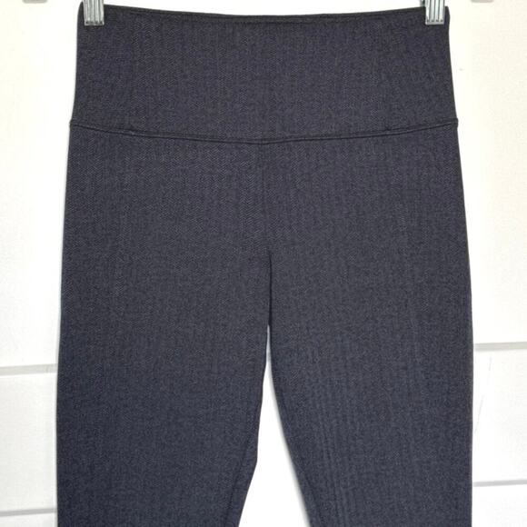 Athleta Delancey Herringbone Tight Blue Black Zip Pockets XSP - Picture 4 of 8